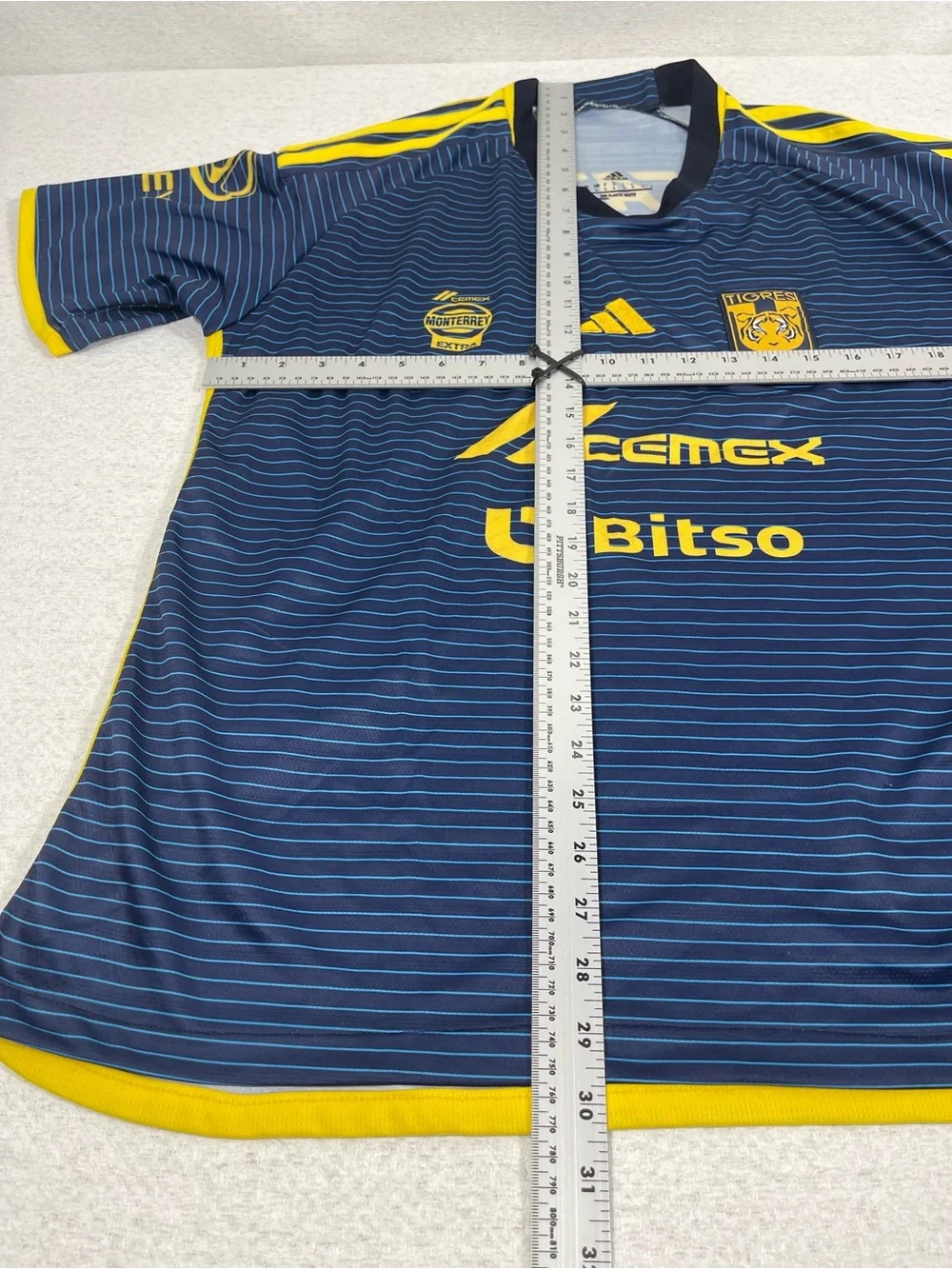 adidas Tigres UANL Soccer Jersey Shirt (Large) Blue/Yellow. SKU#0531